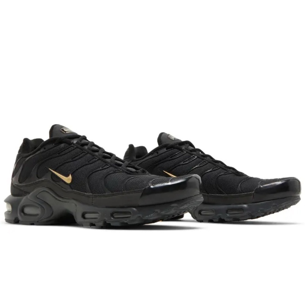 Nike Air Plus TN Black Grey Sneakers Gold Details US 6.5Y Woman 8
